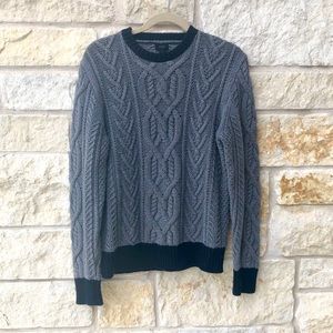 J Crew Cable Knit Crewneck Chunky Sweater